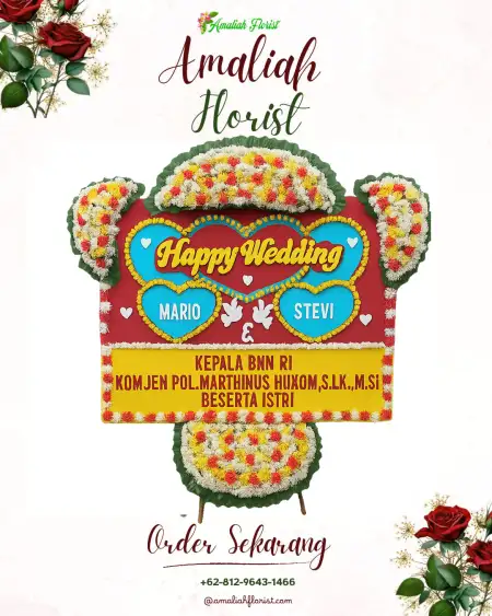 Papan Bunga Pernikahan Kiara Payung